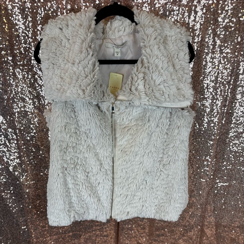 Fever Faux Fur Vest, Medium